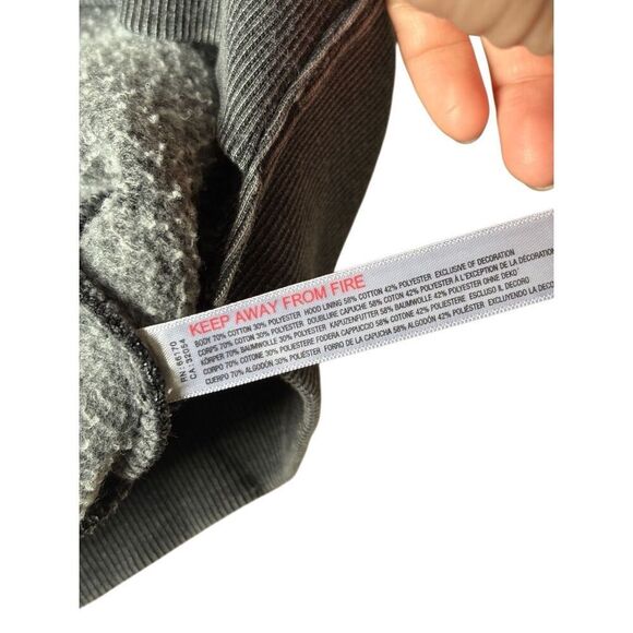 Free People MOVEMENT SPRINT TO THE FINISH HOODIE size L Washed Black - Picture 12 of 13